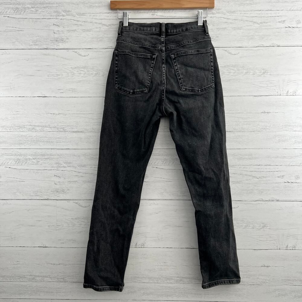 Everlane Dark Wash High Rise Straight Denim Jeans Size 6 - Picture 2 of 7